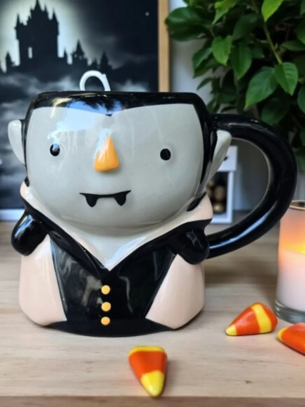 Hyde & Eek ✦ Vampire Mug Candle ✦ Coconut Brandy Chocolate Chip Soy Wax 20oz